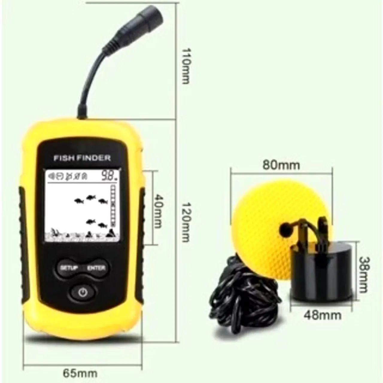 Sonar Localizador de Peixes Portátil  Fish Finder - Alcance 100m Várias configurações  - Foto 5