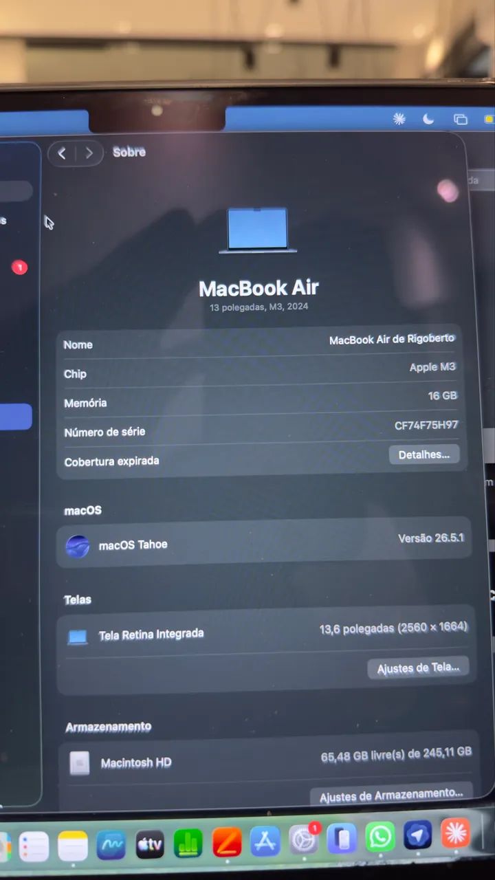 MacBook Air M3 256gb 16gb - Foto 3