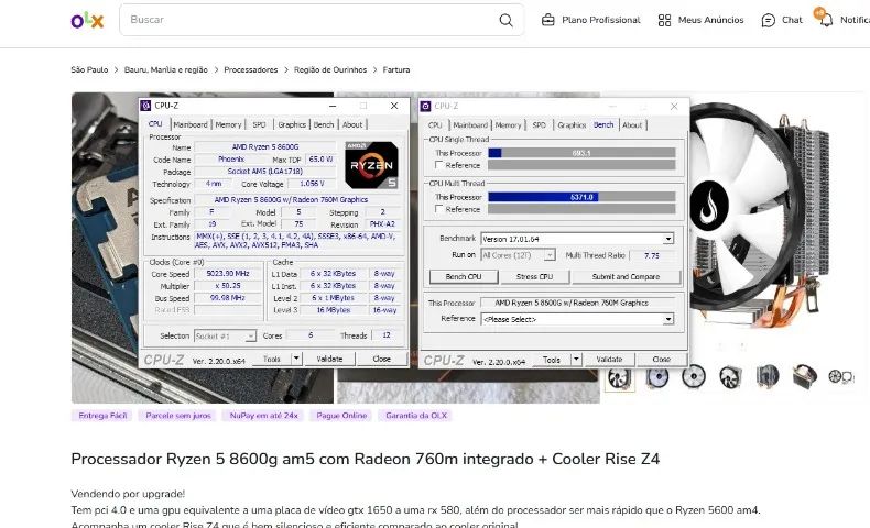 Processador CPU Ryzen 8600g am5 - sem cooler -  - Foto 2