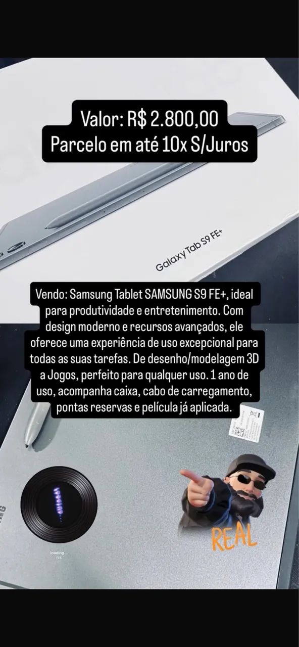 Samsung tablet s9 FE+ 