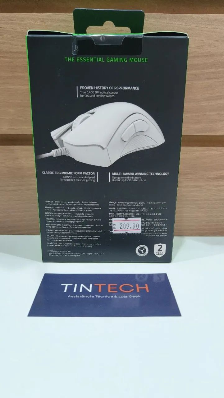 Mouse Gamer Razer DeathAdder Essential White 6400 DPI - Foto 2
