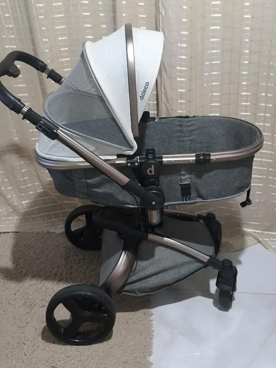 Carrinho de bebê luxo dzieco vulkan 360