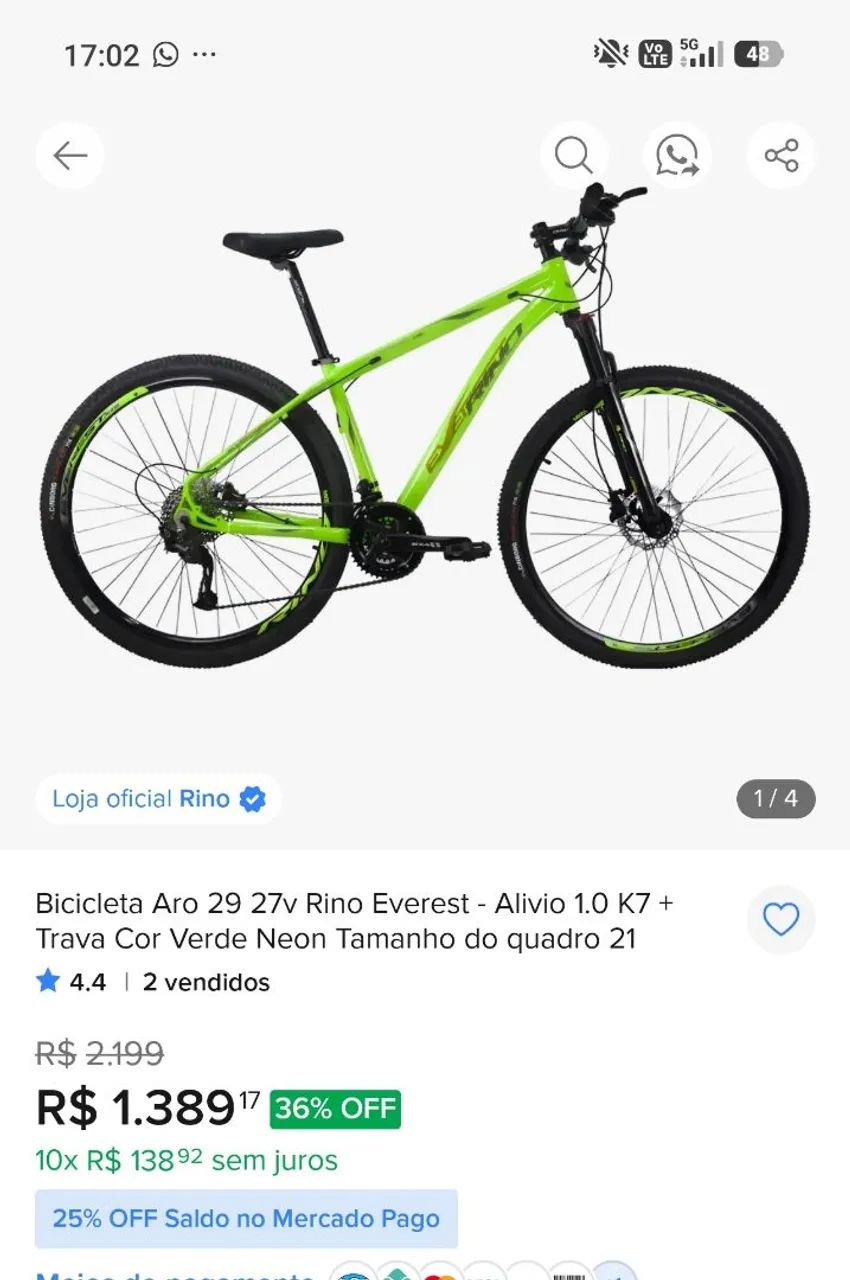Bicicleta verde neon