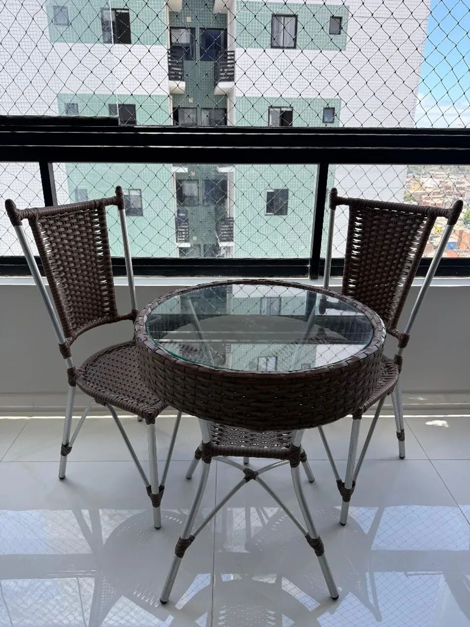 Conjunto Mesa e 4 Cadeiras em Vime - Foto 3