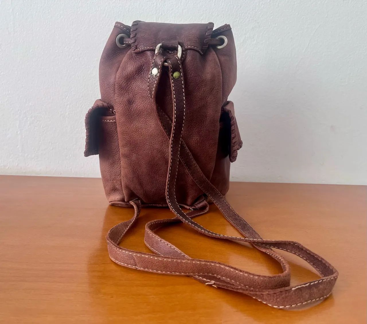 Bolsa de couro marrom feminina  - Foto 3