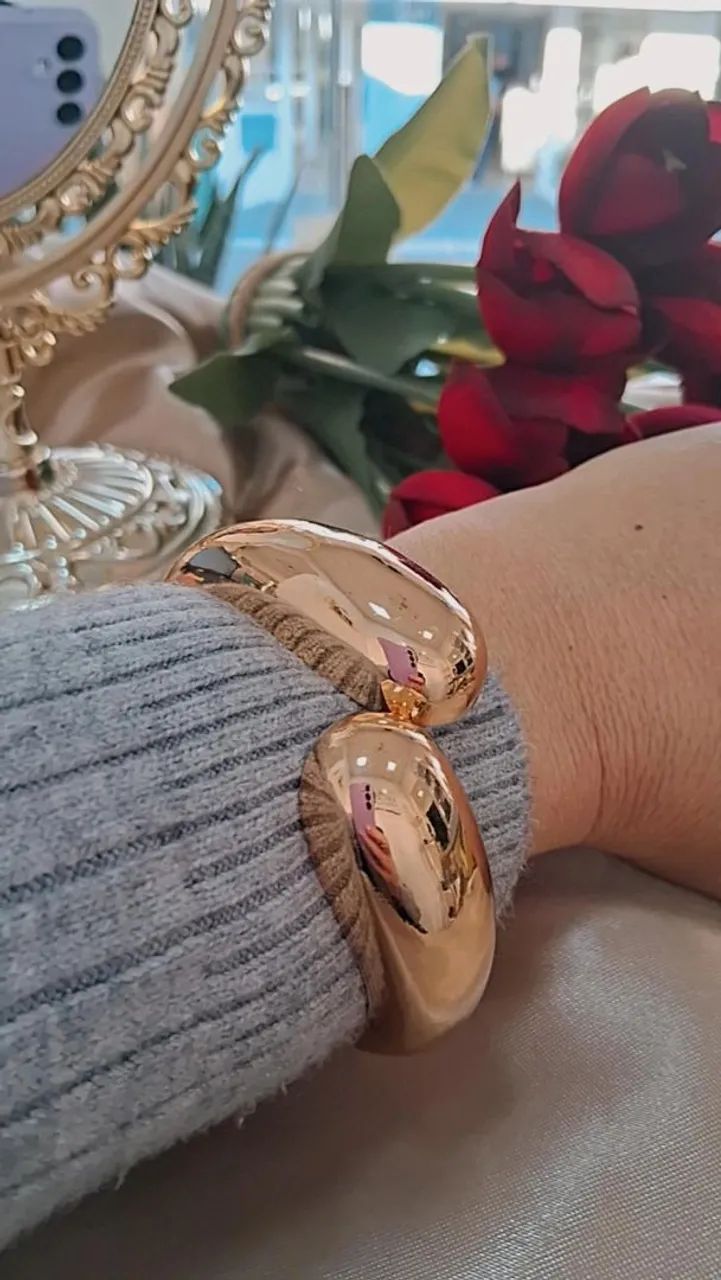 Bracelete dourado classic - Foto 2