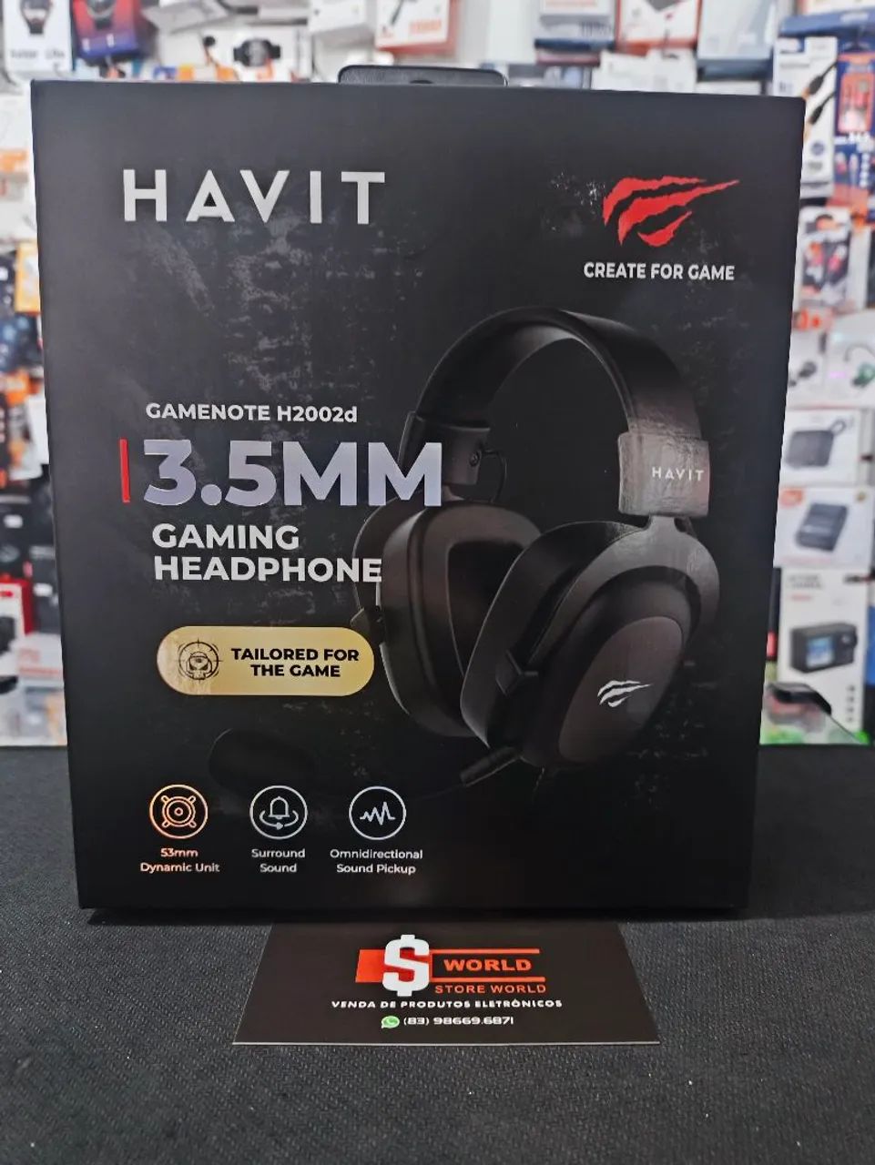 Headset Gamer Havit 2002D para Videogames, Celular, Computador e Notebook - Store World 