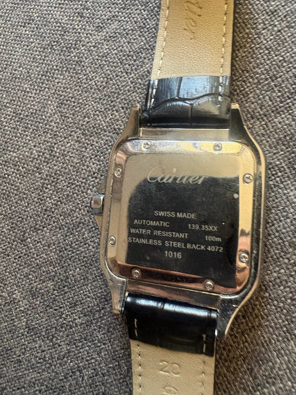 RELOGIO PRETO CLASSICO CARTIER COURO - Foto 3