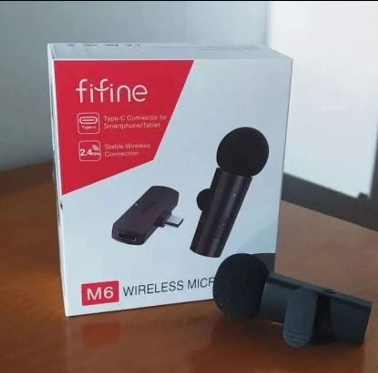 Microfone Fifine M6 wireless para celular Android e ios novo lacrado  - Foto 3