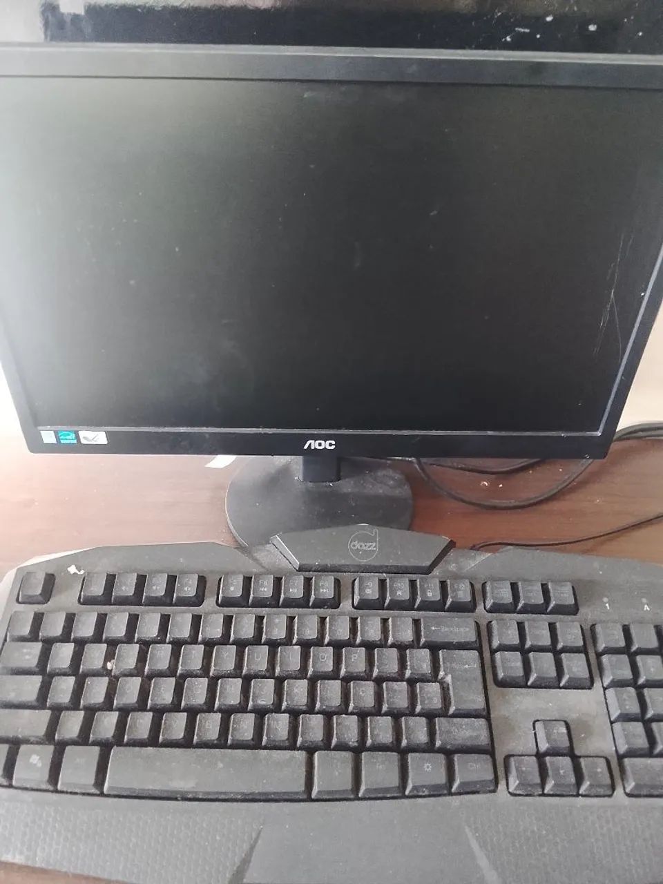 Monitor e teclado