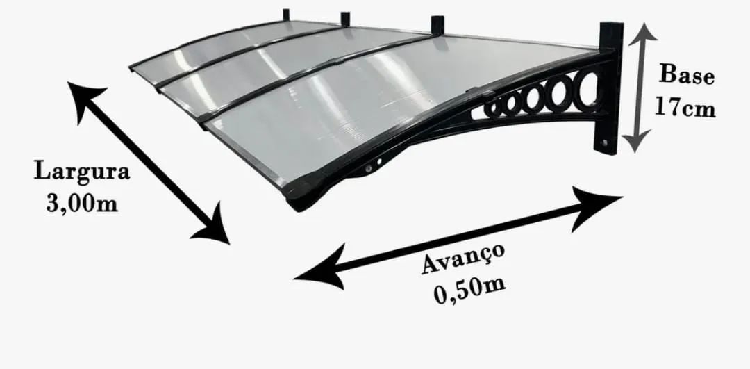 Polycarbonate Awning 3.00 m X 0.50 cm