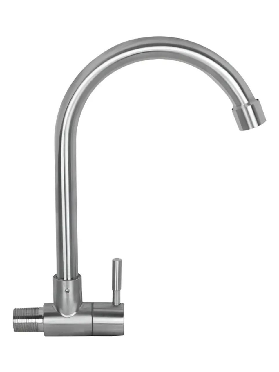 Torneira de Parede para Cozinha em Aço Inox Escovado com Design Moderno 