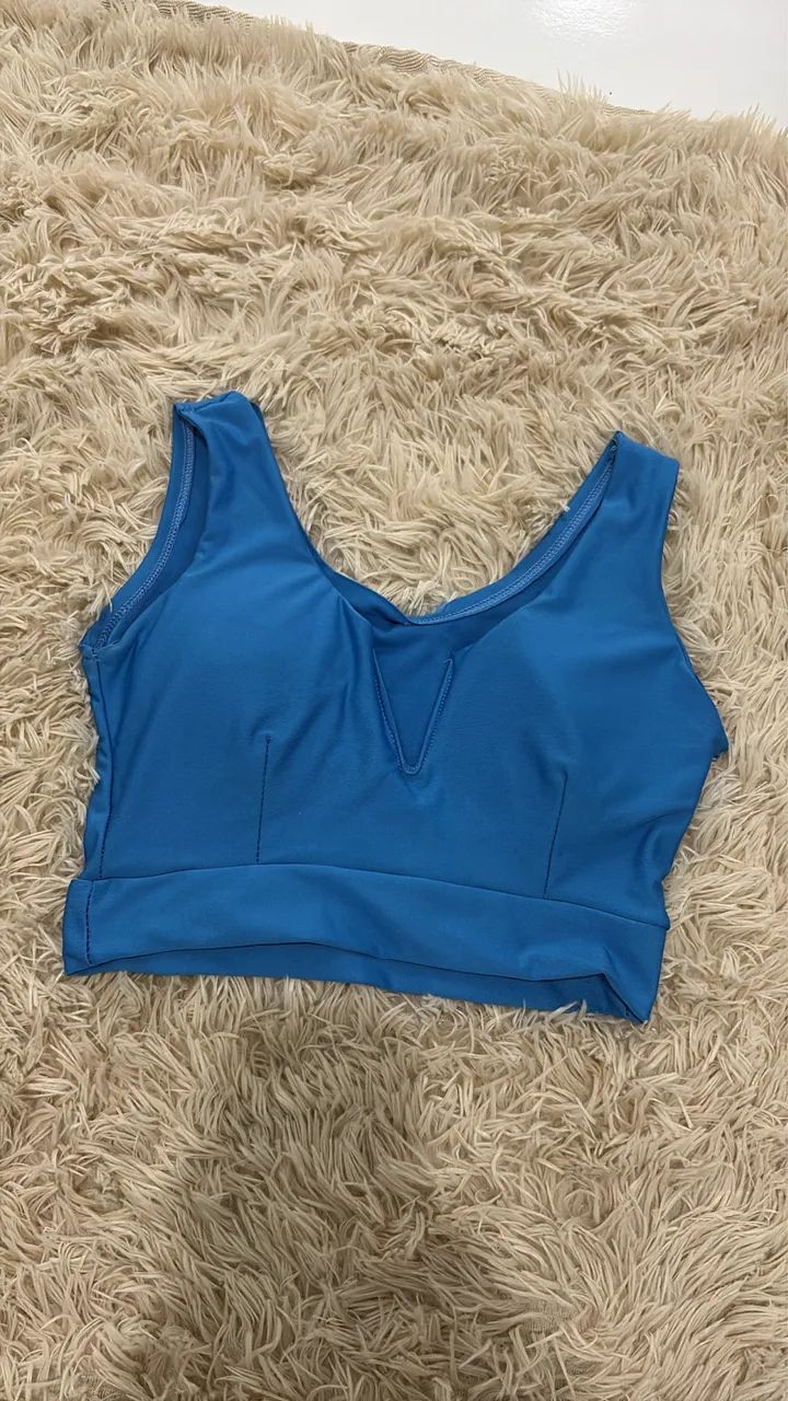 Cropped azul 