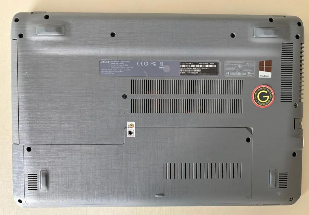 Notebook Acer Aspire F5-573G<br>15 polegadas<br>RAM 8GB<br>Memória 1TB<br>Com SSD instalado - Foto 3