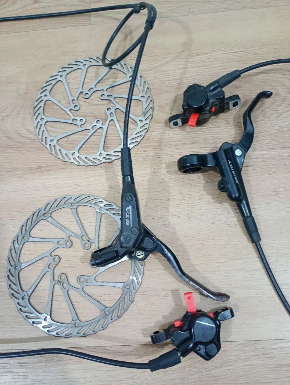 1 par de Freio hidráulico MTB com discos 