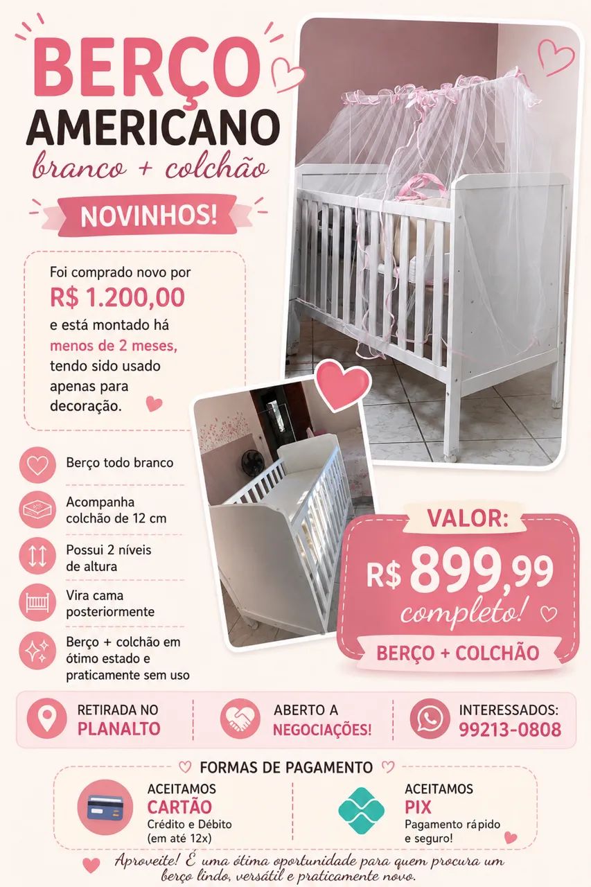 Berço/cama novo 