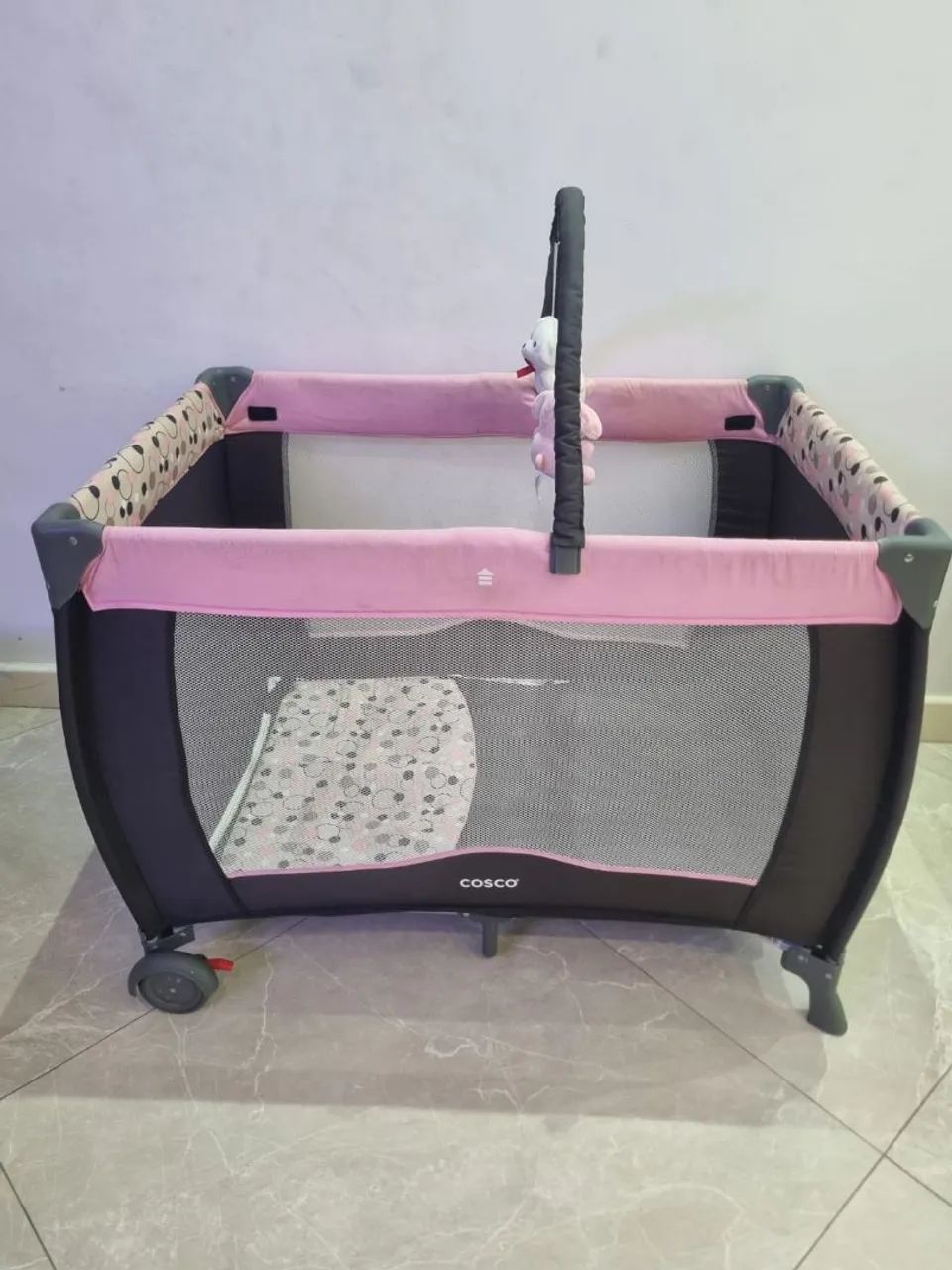 Berço cosco rosa