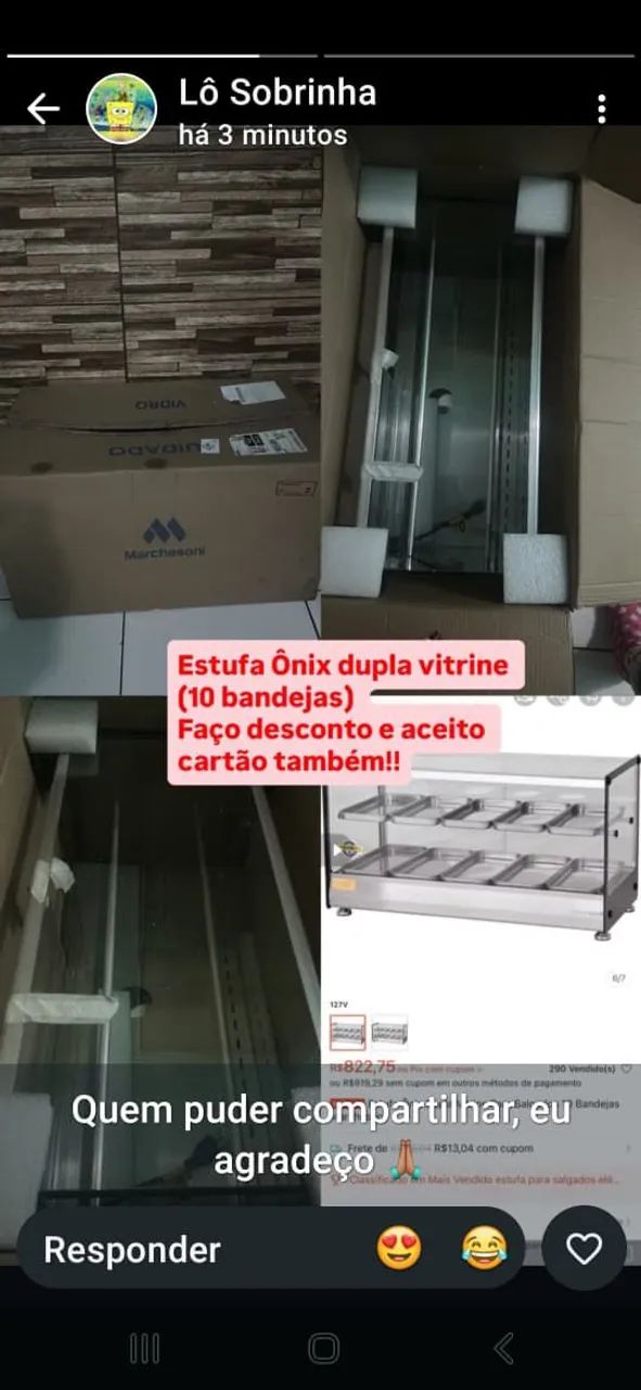 Estufa ônix com 10 bandeijas