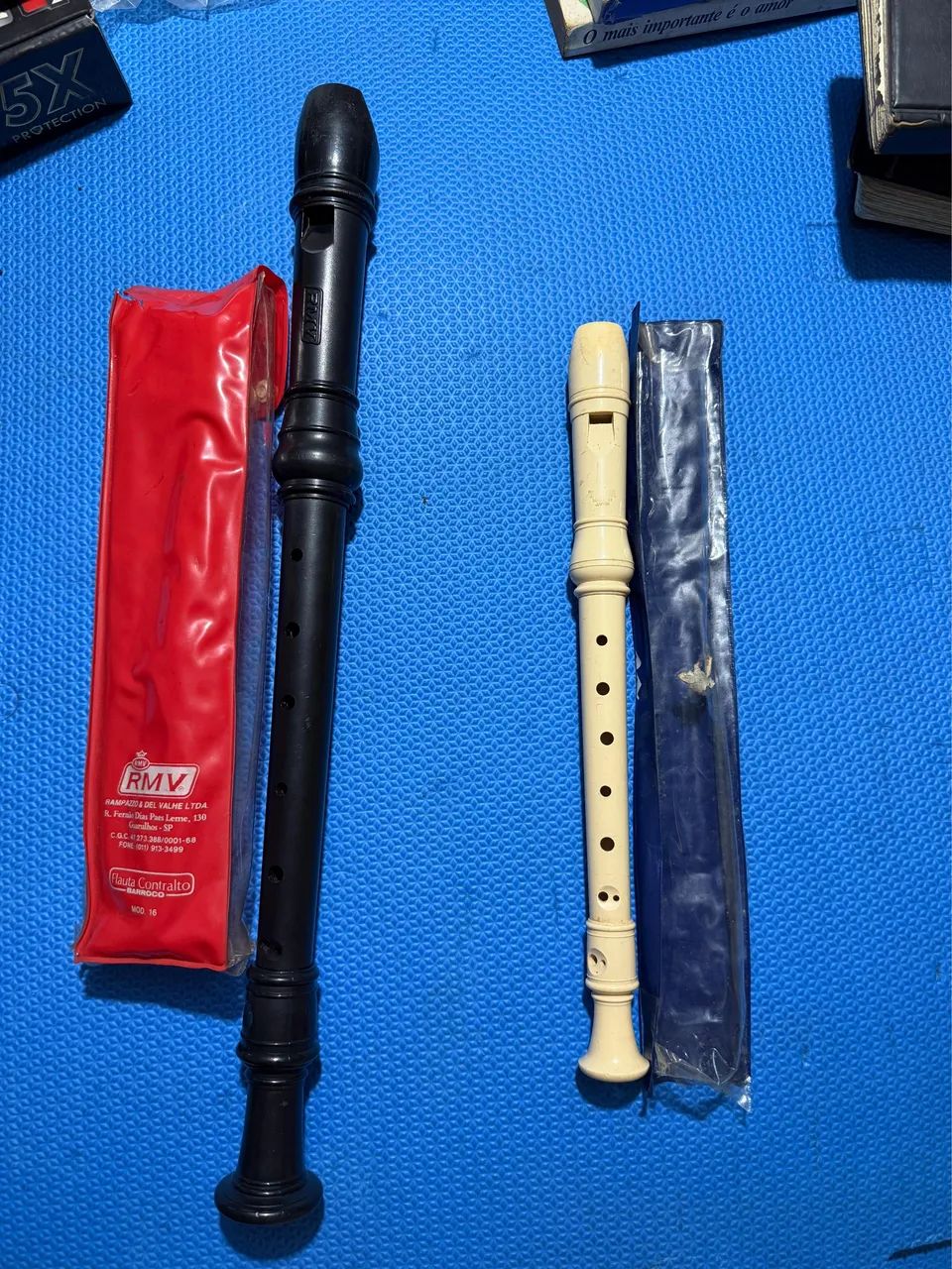 2 Recorders – Alto (RMV) and Soprano (Yamaha) with Case | Good Condition