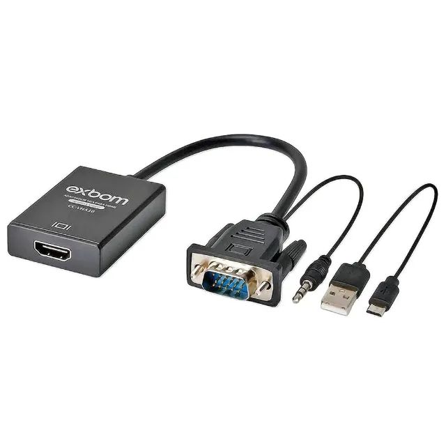 Adaptador VGA para HDMI audio e video CC-VHA30 EXBOM