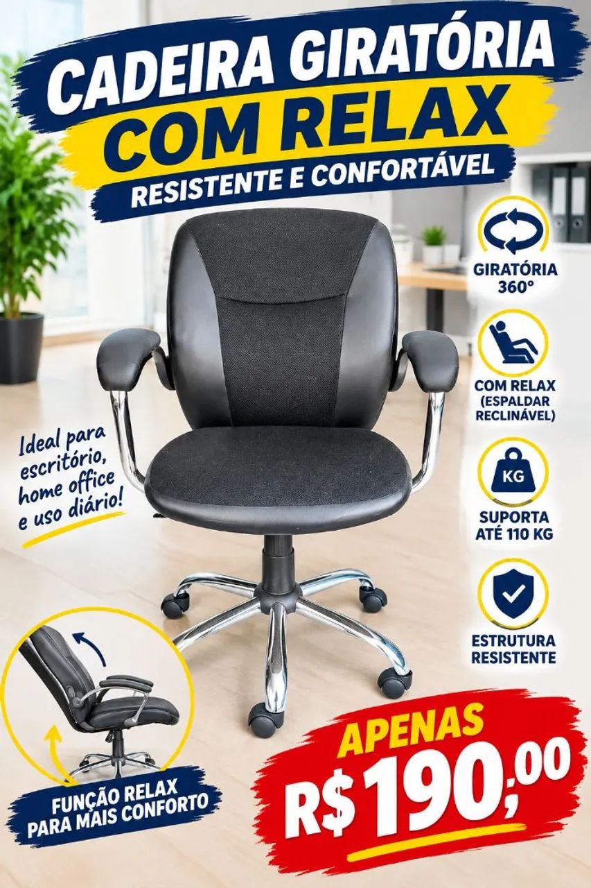 Cadeira  giratória de escritório 