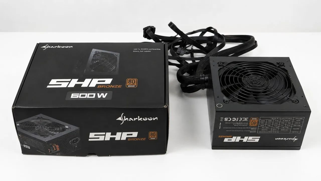 Fonte 600W Sharkoon PHP 80 plus bronze