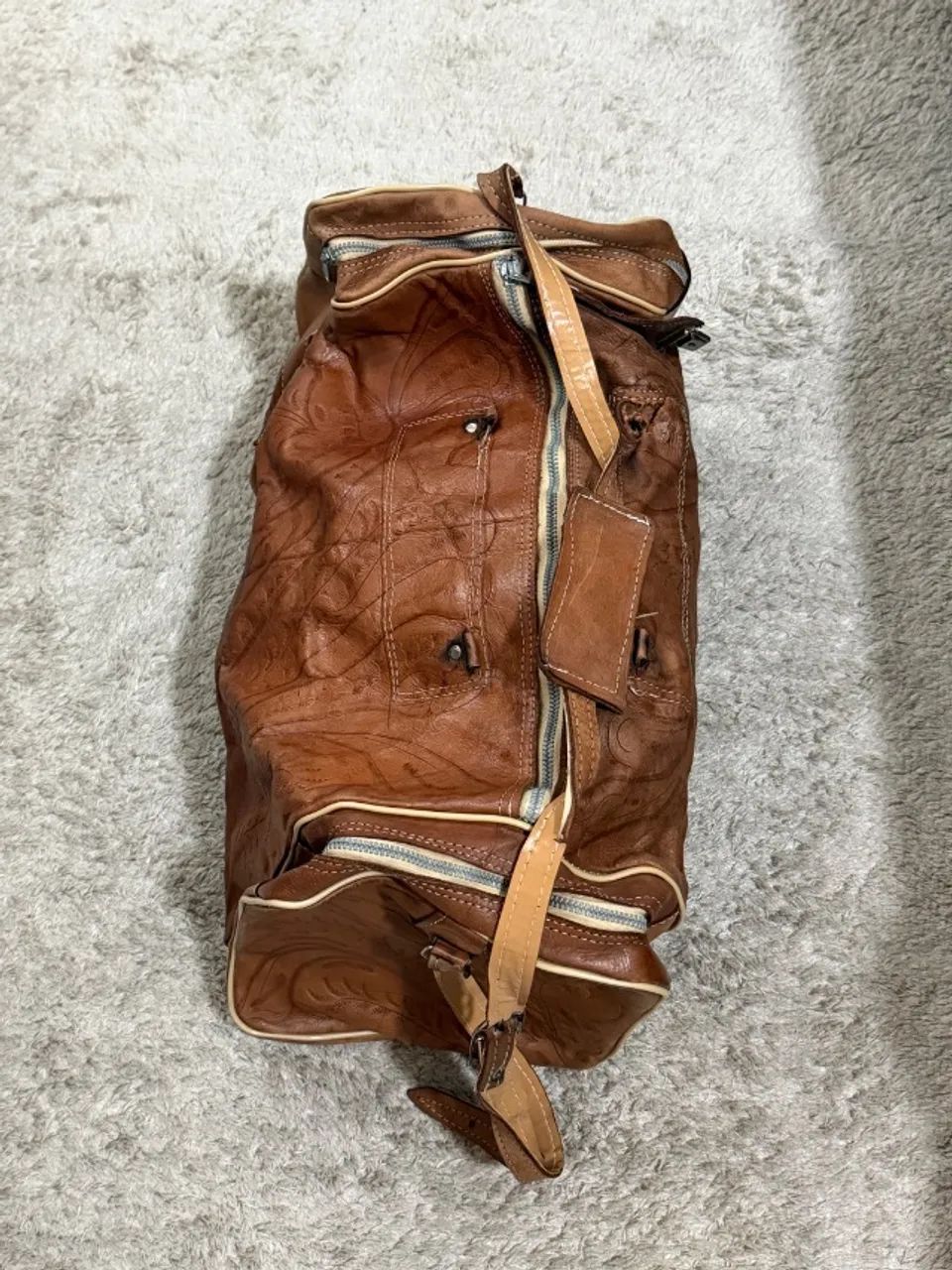 Bolsa Mala Mochila de Couro