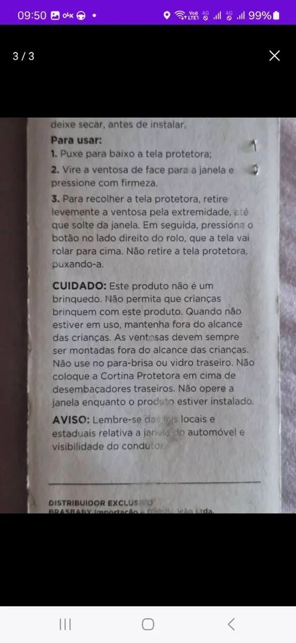 Cortina Proteção UVA e UVB - Foto 2