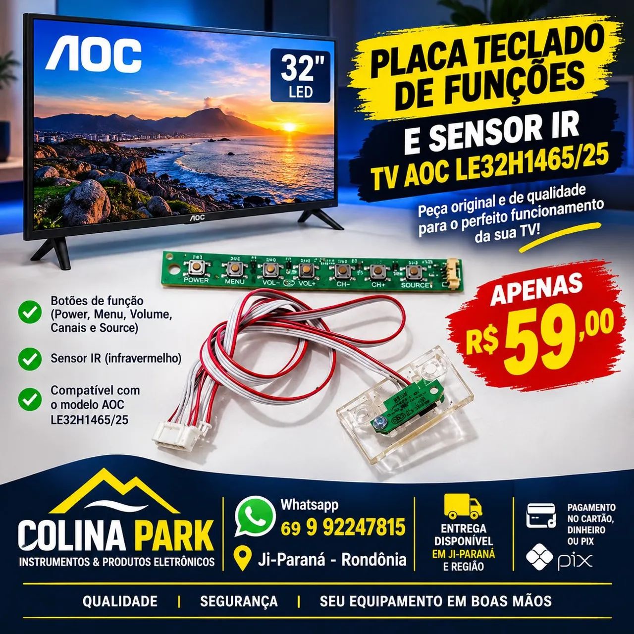 Sensor IR Tv AOC LE 