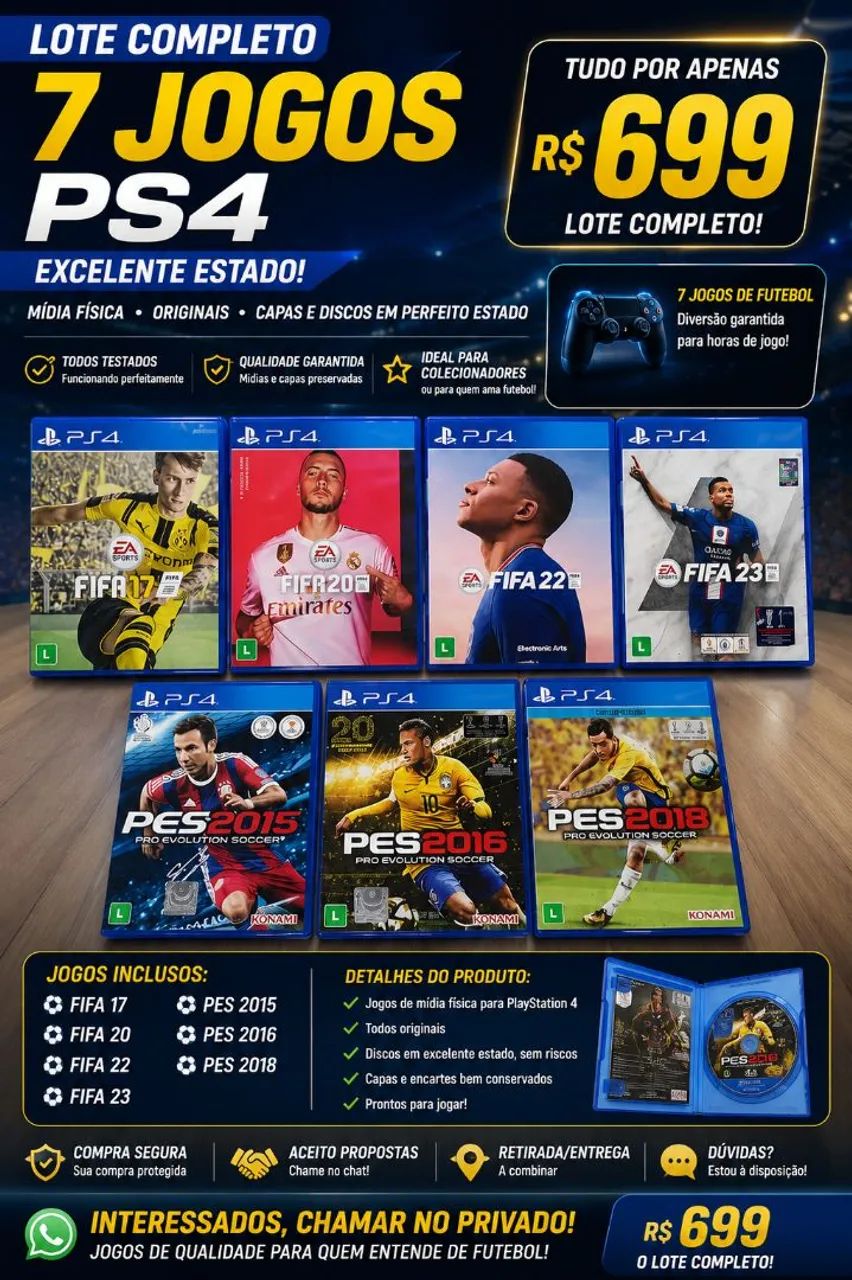 Vendo lote de jogos Fifa 
