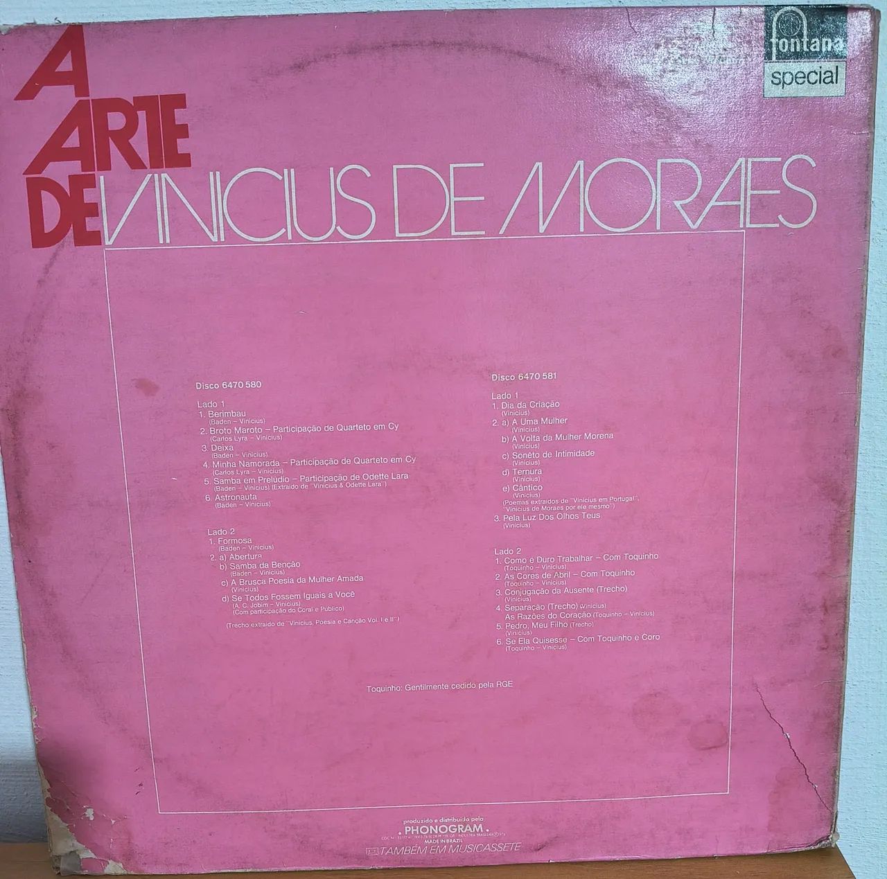 Disco de vinil LP Vinícius de Moraes - Foto 2