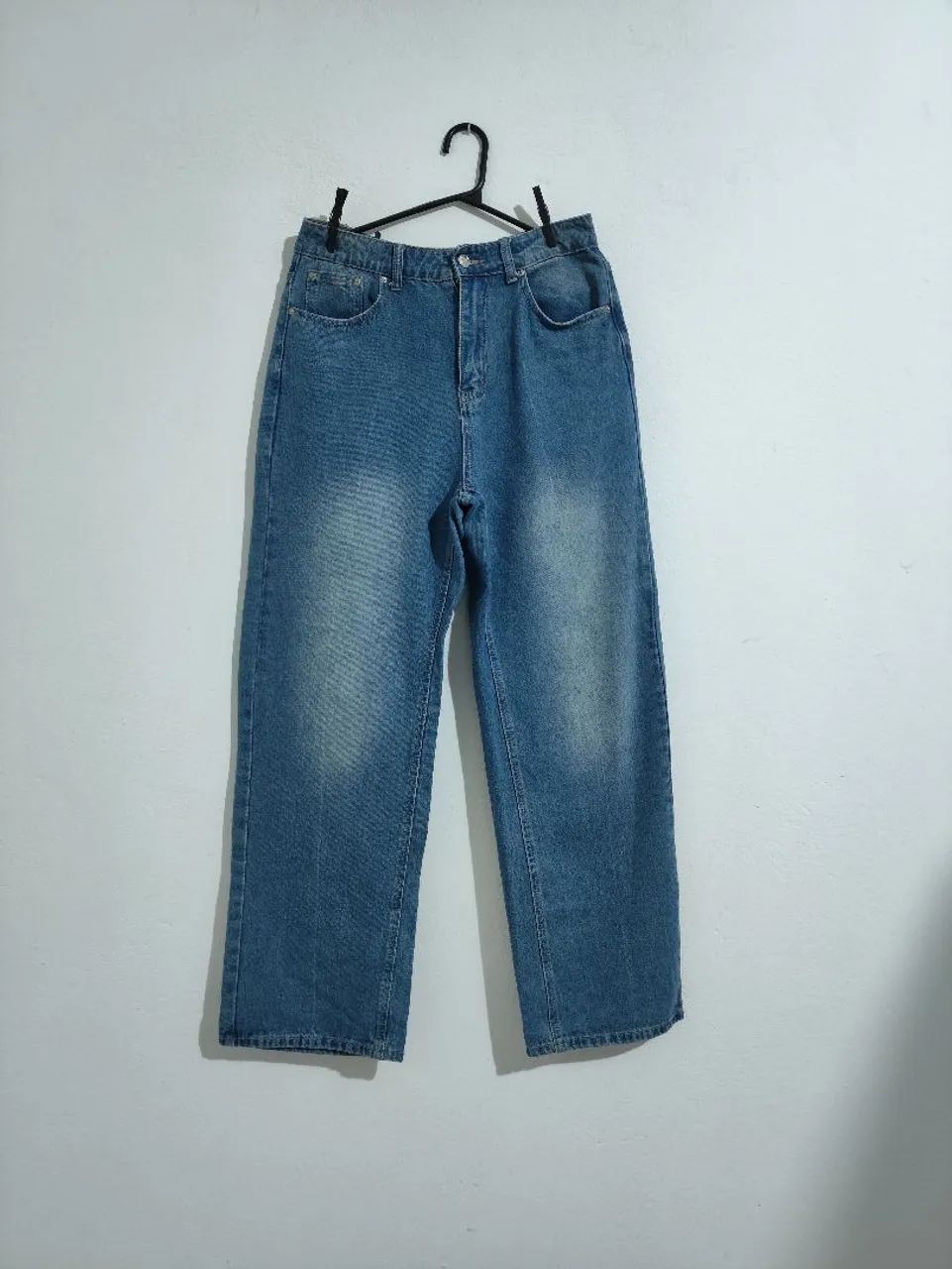 calça reta folgada jeans straight leg mom jeans - Foto 2