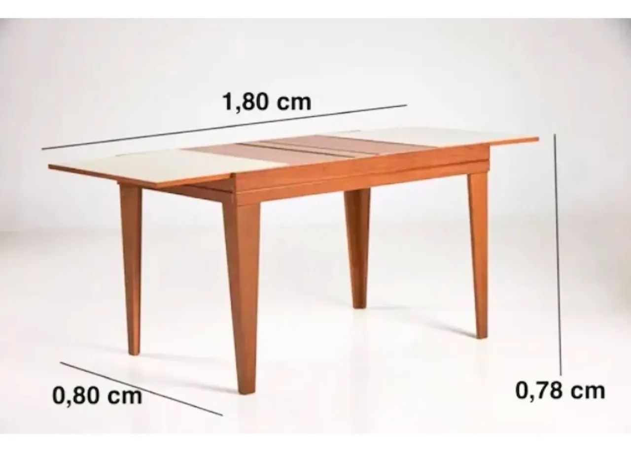 Mesa retrátil madeira com laca  - Foto 5