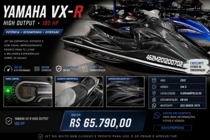 Jet Ski Yamaha VX-R 180 HP