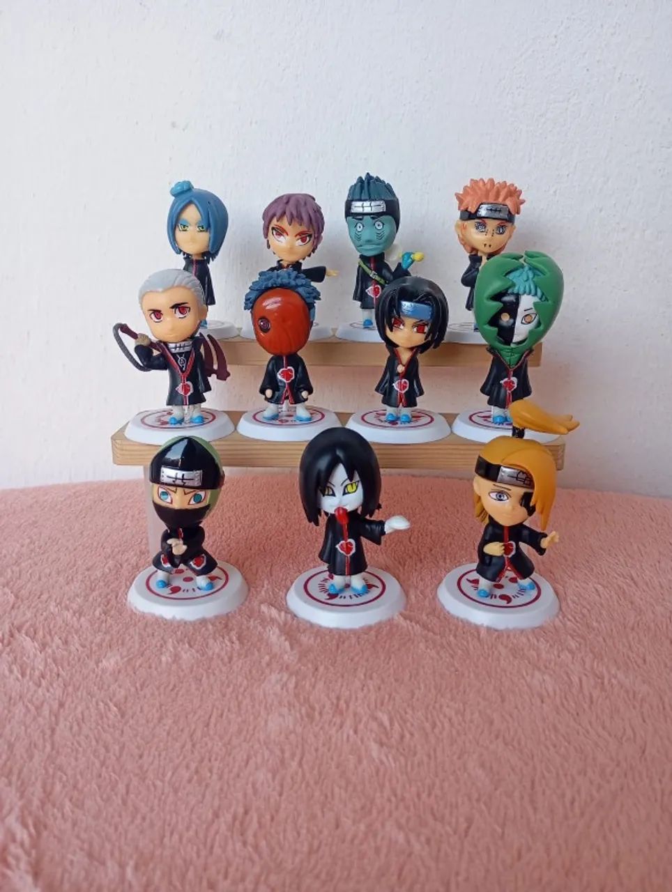Kit 11 Bonecos Akatsuki Naruto Miniaturas - Foto 2