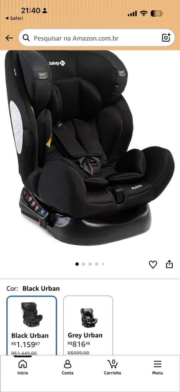 Cadeirinha de carro(bebê)