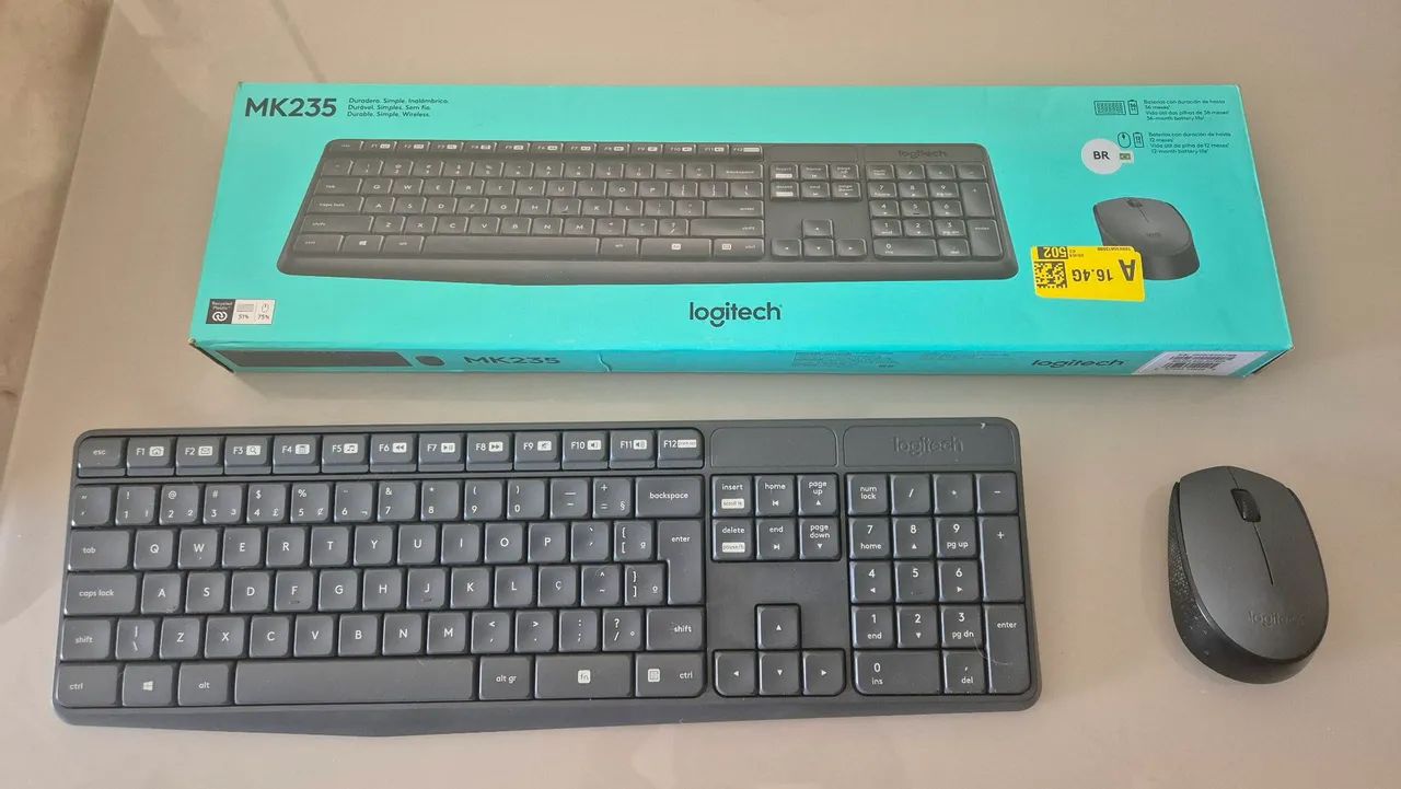 Teclado e Mouse MK235 Logitech<br>clado MK235 da logitech.<br>teclado MK235 da logitech.
