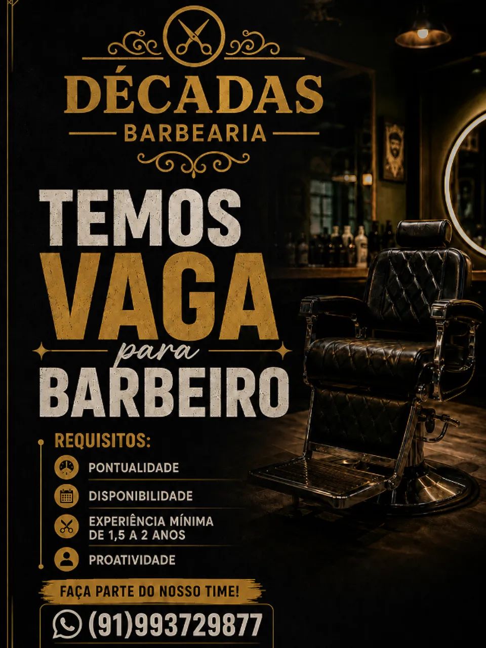 Vaga para Barbeiro (A)