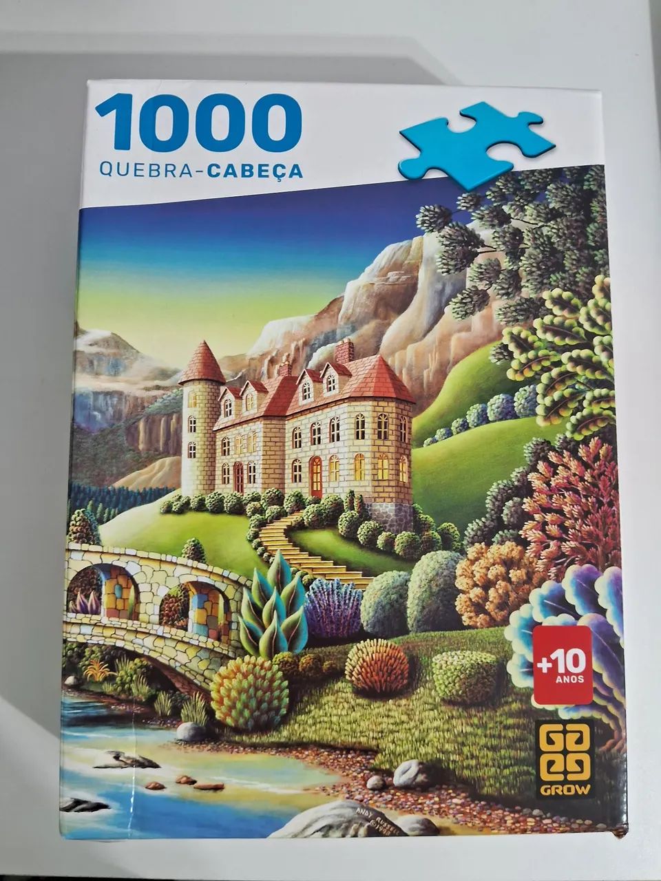 "Castelo na Grécia" Quebra-cabeças importado 1000 peças 
