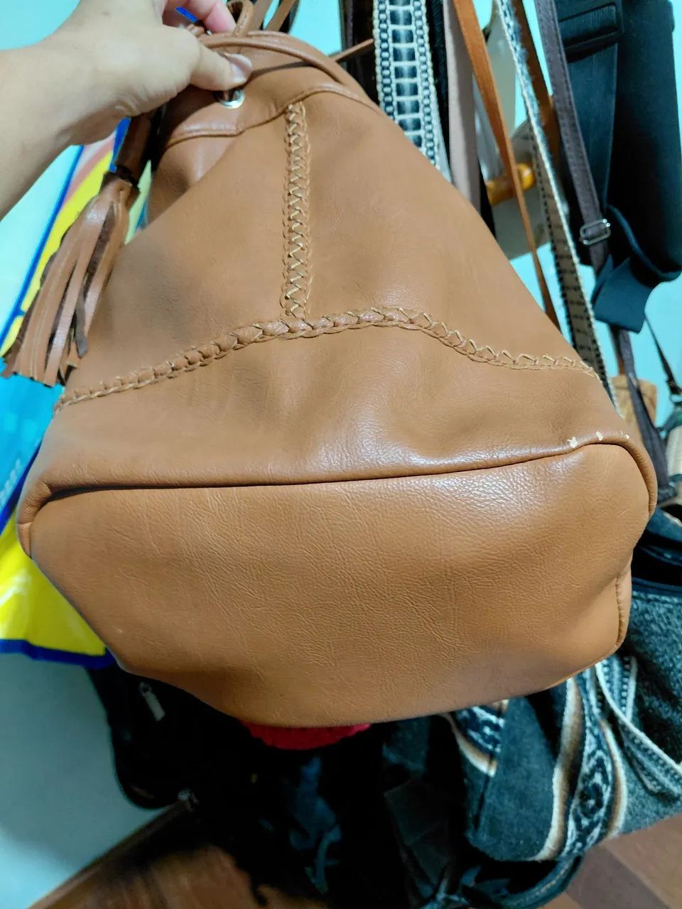 Bolsa de lado, courino. - Foto 2