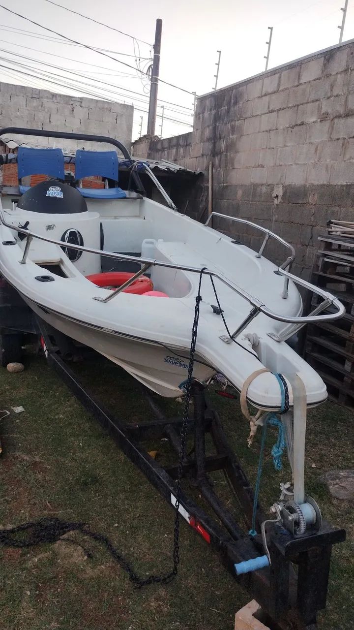 Lancha 40hp. 16 pés/ 5 pessoas . - Foto 4