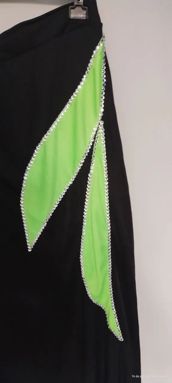 Traje dança do ventre preto e verde  - Foto 5