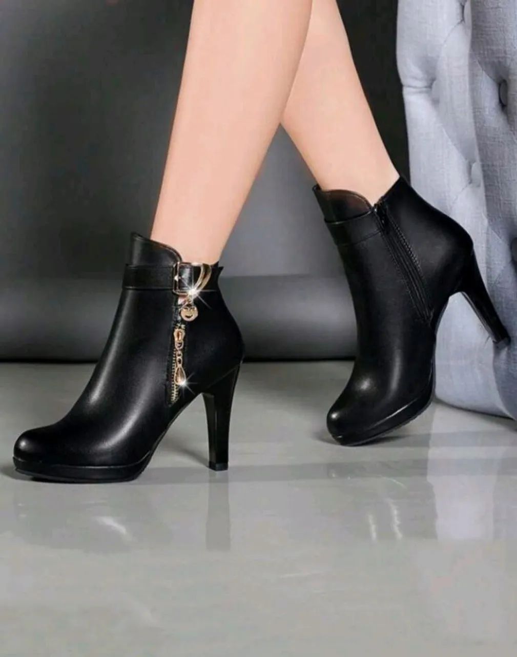 Bota feminina cano curto - Foto 4