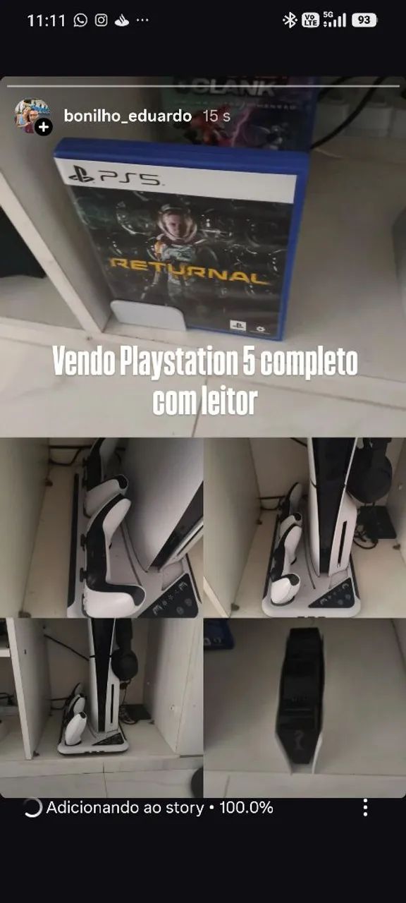 PS5 completo com caixa e tudo 