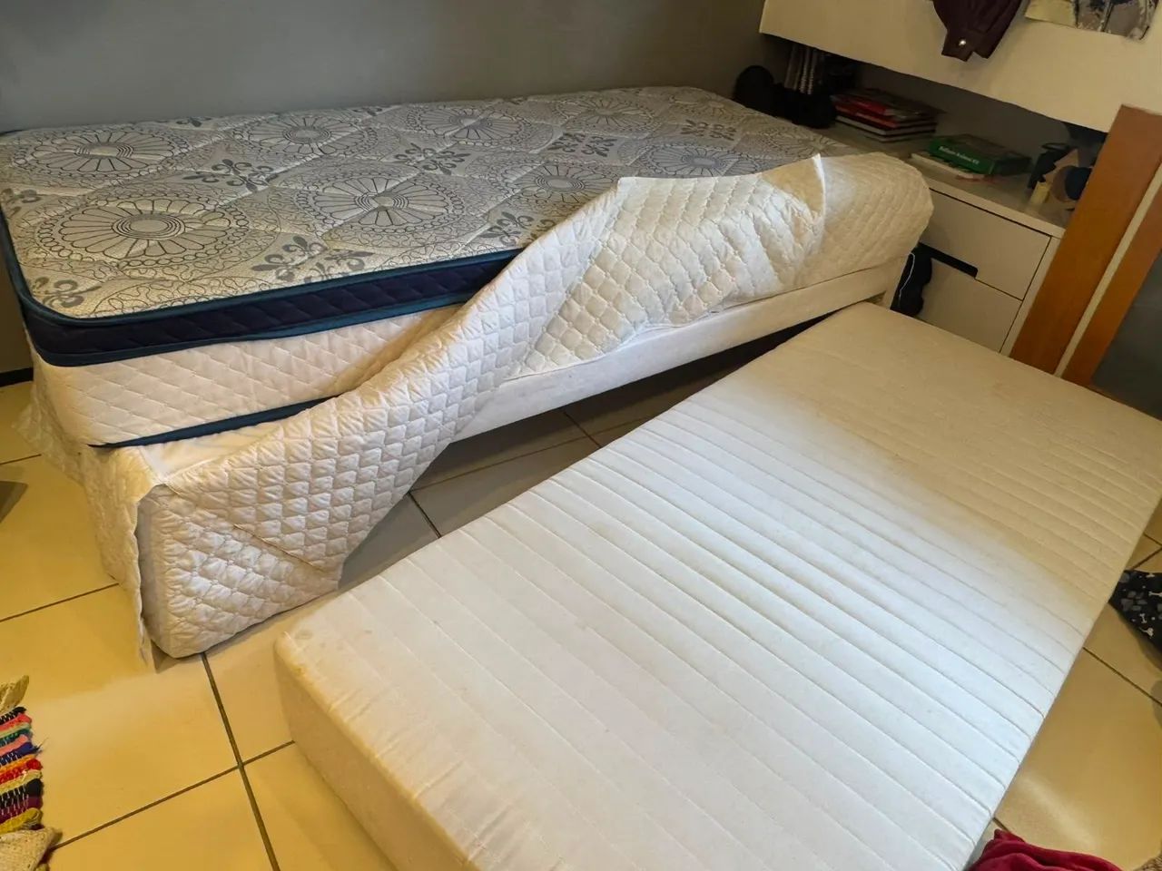 Colchão Herval Idea Solteiro Molas Ensacadas + Cama Auxiliar | Excelente Estado - Foto 3