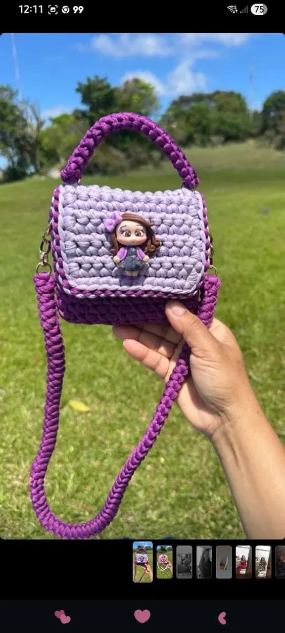 BOLSA DE CROCHÊ DE CRIANÇA 