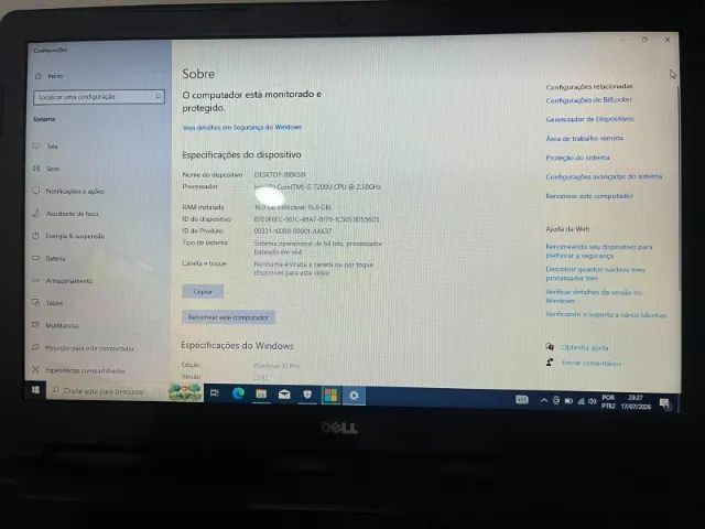 Notebook Dell Inspiron 15-5566 SSD 480GB - 16GB Memória 2666Mhz - Foto 5