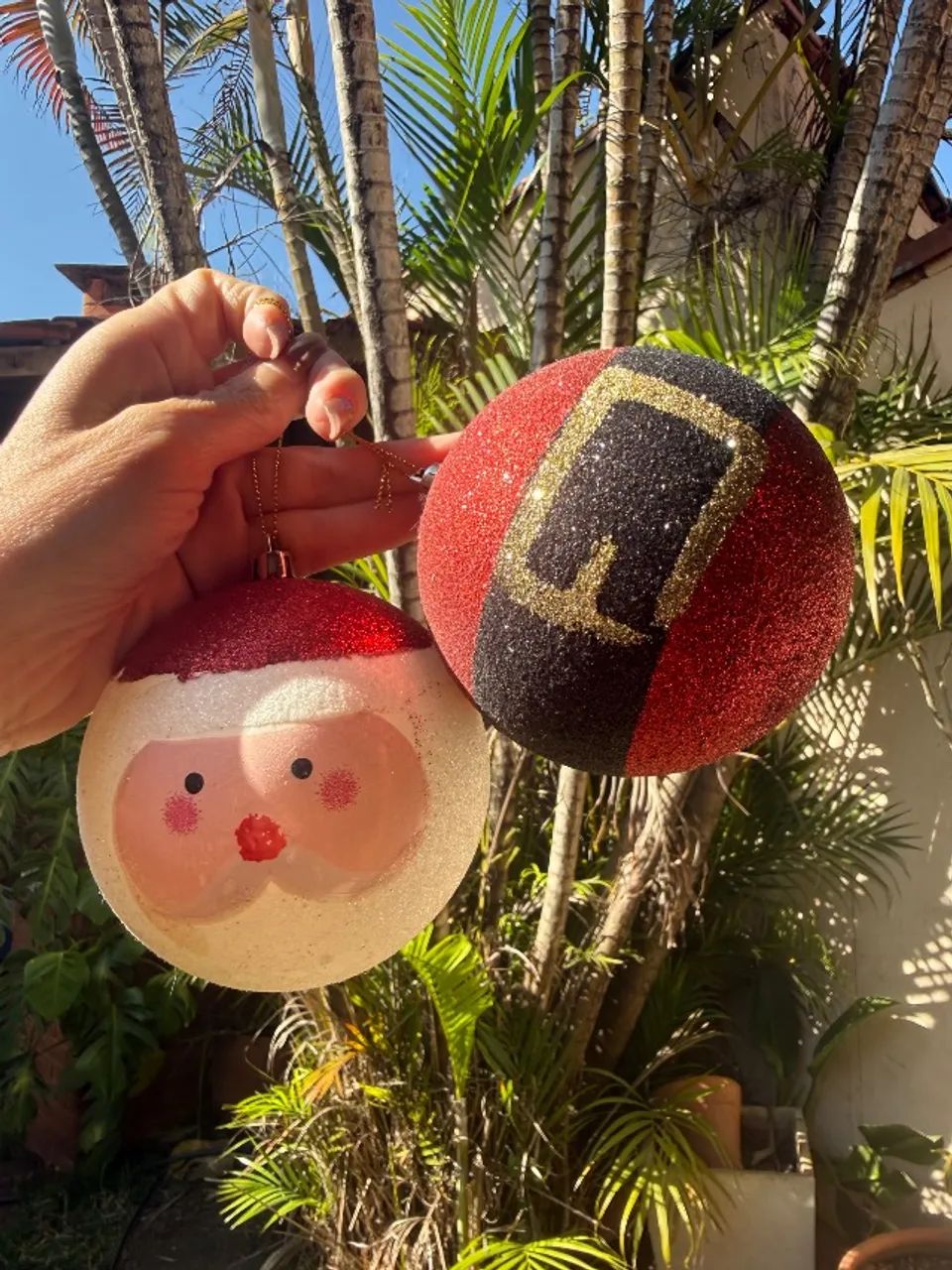 2 kits de bolas de natal - papai noel