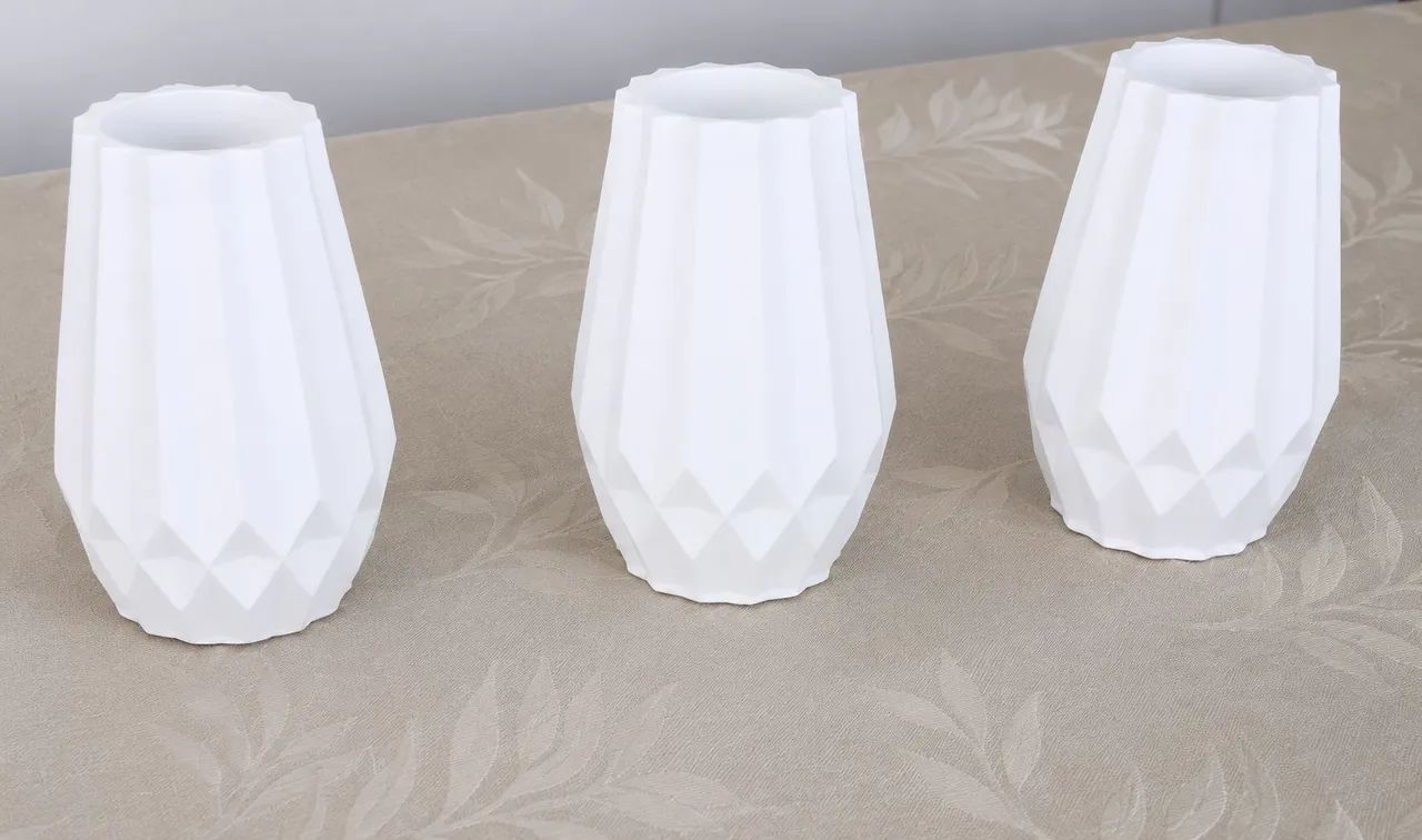 Kit 10 Vasos Geométricos Decorativos 