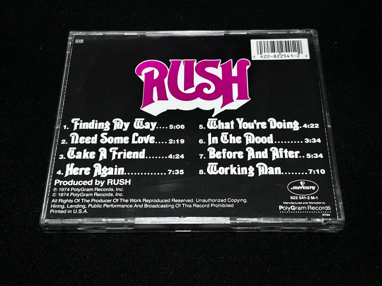 CD Rush (1974) Importado USA AAD - Matriz 1  - Foto 3